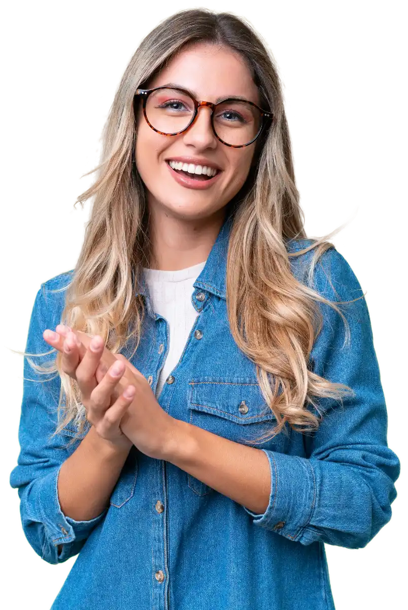Patient smiling confidently after choosing clear aligner treatment